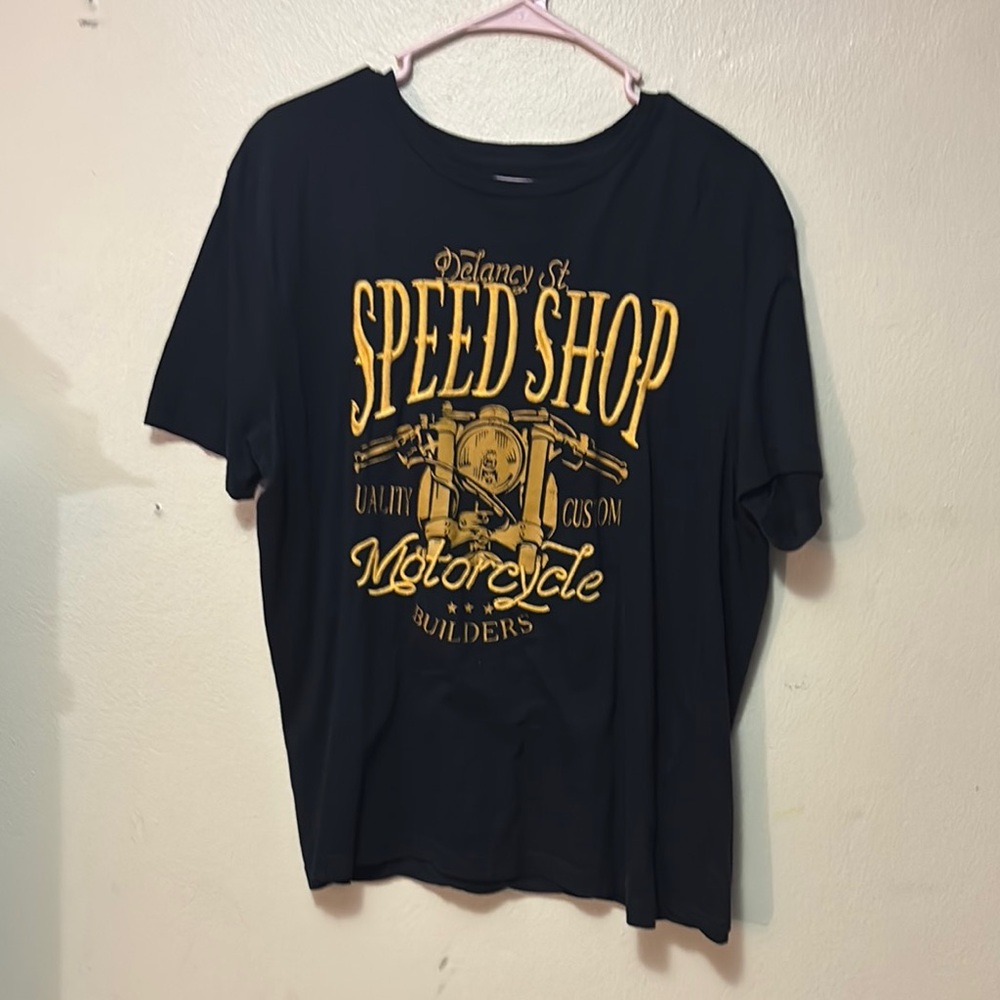 Roebuck & Co. Black Motorcycle Graphic T-Shirt Lg vintage